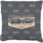 Texas Highland Lakes Airstream Club Logo Faux-Linen Throw Pillow 20"