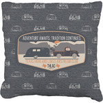 Texas Highland Lakes Airstream Club Logo Faux-Linen Throw Pillow 26"