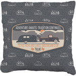 Texas Highland Lakes Airstream Club Logo Faux-Linen Throw Pillow