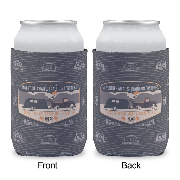 Texas Highland Lakes Airstream Club Logo Can Cooler - Standard 12oz - Front & Back