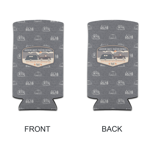 Texas Highland Lakes Airstream Club Logo Can Cooler - Tall 12oz - Front & Back