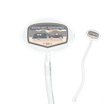 Texas Highland Lakes Airstream Club Logo 7" Oval Plastic Stir Sticks - Clear