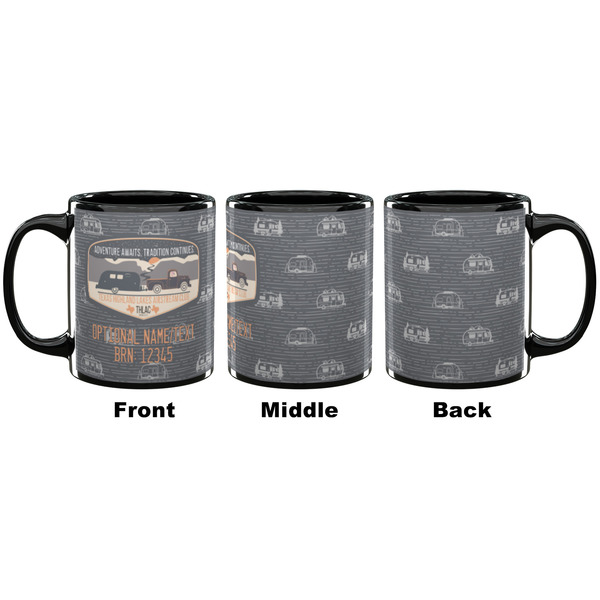 Texas Highland Lakes Airstream Club Logo Coffee Mug - 11 oz - Black APPROVAL