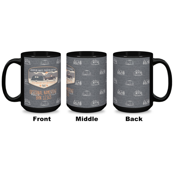 Texas Highland Lakes Airstream Club Logo Coffee Mug - 15 oz - Black APPROVAL