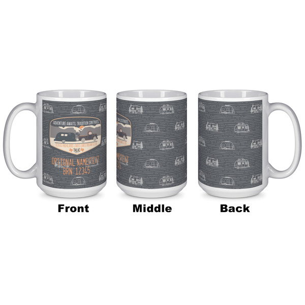 Texas Highland Lakes Airstream Club Logo Coffee Mug - 15 oz - White APPROVAL