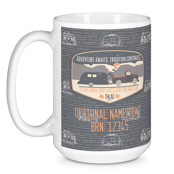 Texas Highland Lakes Airstream Club Logo Coffee Mug - 15 oz - White