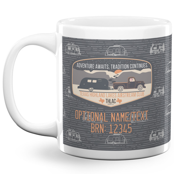 Texas Highland Lakes Airstream Club Logo Coffee Mug - 20 oz - White