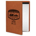 Texas Highland Lakes Airstream Club Logo Leatherette Portfolio with Notepad - Small - Double-Sided