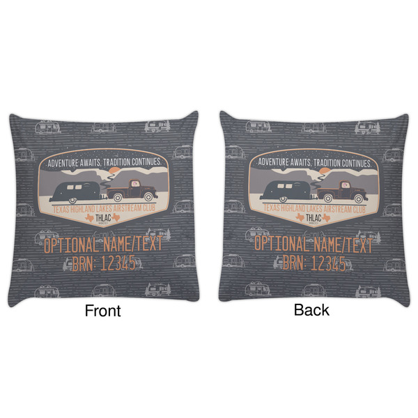Texas Highland Lakes Airstream Club Logo Decorative Pillow Case - Approval