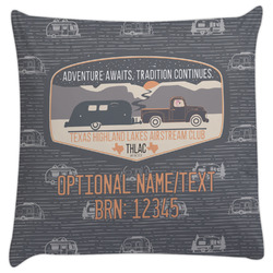 Texas Highland Lakes Airstream Club Logo Decorative Pillow Case