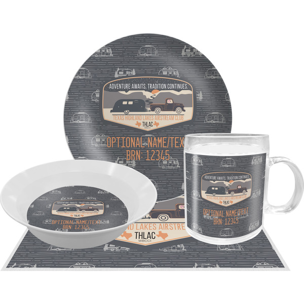 Texas Highland Lakes Airstream Club Logo Dinner Set - 4pc