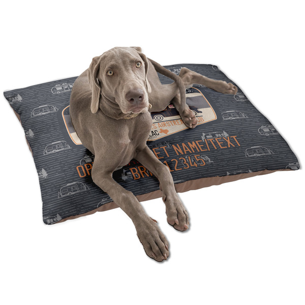 Texas Highland Lakes Airstream Club Logo Dog Bed - Large LIFESTYLE