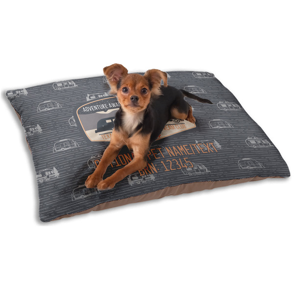 Texas Highland Lakes Airstream Club Logo Dog Bed - Small LIFESTYLE
