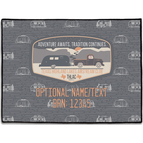 Custom Texas Highland Lakes Airstream Club Logo Door Mat