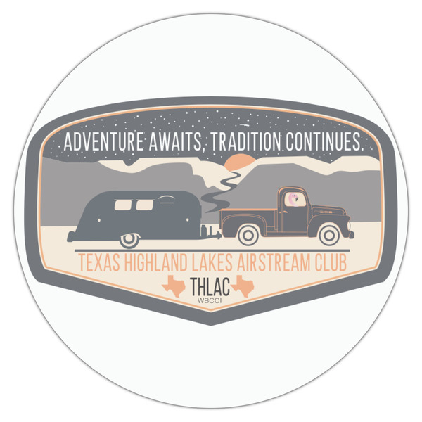 Texas Highland Lakes Airstream Club Logo Drink Topper - Medium - Single