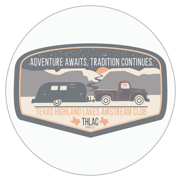 Texas Highland Lakes Airstream Club Logo Drink Topper - XSmall - Single