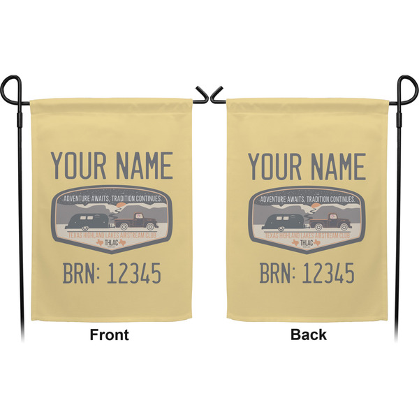 Texas Highland Lakes Airstream Club Logo Garden Flag - Double Sided Front and Back