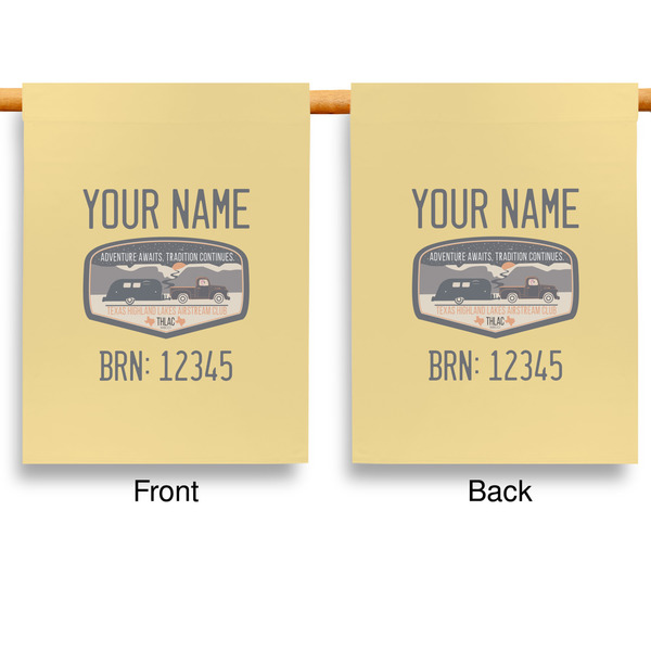 Texas Highland Lakes Airstream Club Logo Garden Flags - Large - Double Sided - APPROVAL