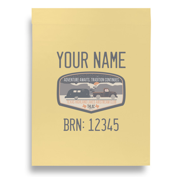 Texas Highland Lakes Airstream Club Logo Garden Flags - Large - Double Sided - BACK