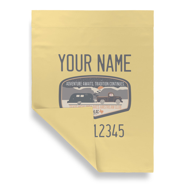 Texas Highland Lakes Airstream Club Logo Garden Flags - Large - Double Sided - FRONT FOLDED