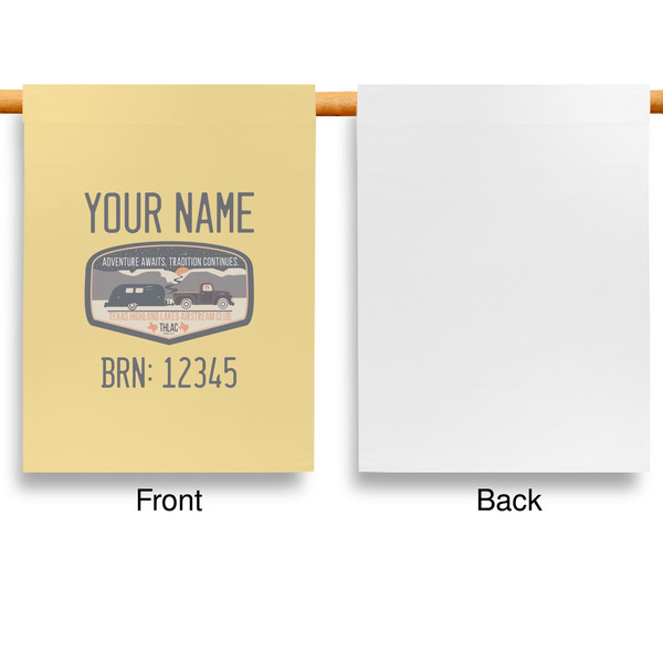 Texas Highland Lakes Airstream Club Logo Garden Flags - Large - Single Sided - APPROVAL