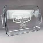 Texas Highland Lakes Airstream Club Logo Glass Baking and Cake Dish