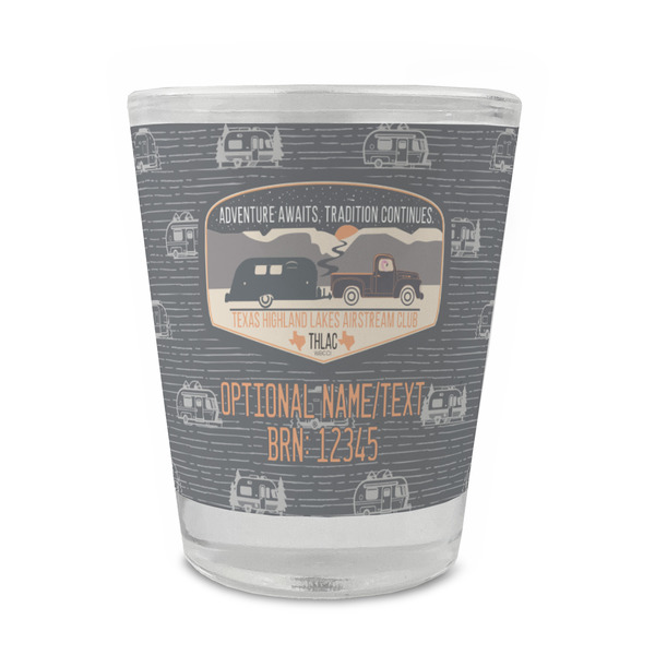 Texas Highland Lakes Airstream Club Logo Glass Shot Glass - Standard - Front