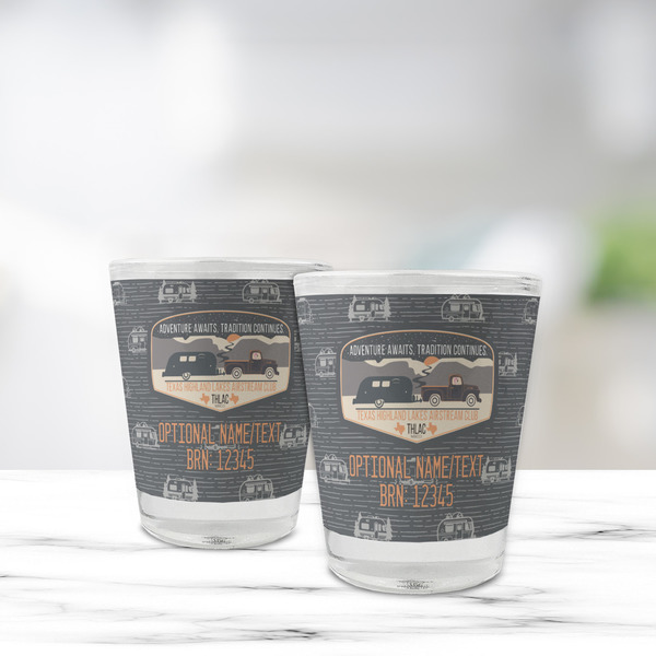 Texas Highland Lakes Airstream Club Logo Glass Shot Glass - Standard - Lifestyle