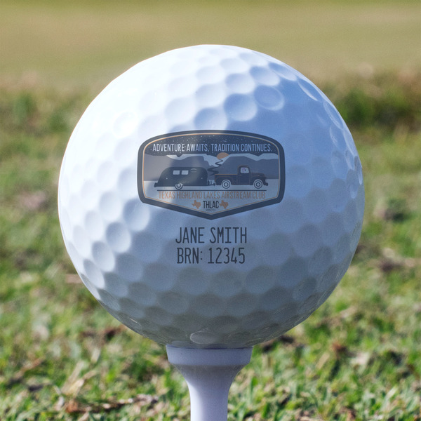 Texas Highland Lakes Airstream Club Logo Golf Ball - Branded - Tee