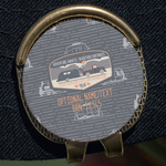 Texas Highland Lakes Airstream Club Logo Golf Ball Marker - Hat Clip - Gold