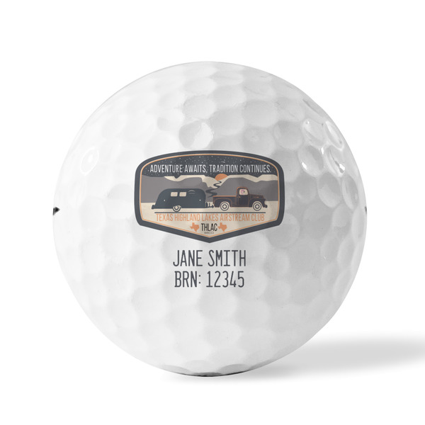 Texas Highland Lakes Airstream Club Logo Golf Balls - Titleist - Set of 3 - FRONT