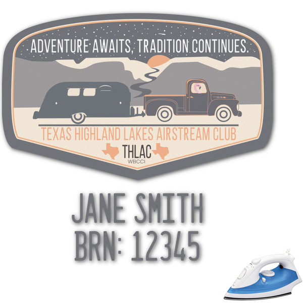 Custom Texas Highland Lakes Airstream Club Logo Graphic Iron On Transfer