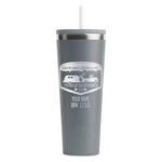 Texas Highland Lakes Airstream Club Logo RTIC Everyday Tumbler with Straw - 28oz - Grey - Single-Sided