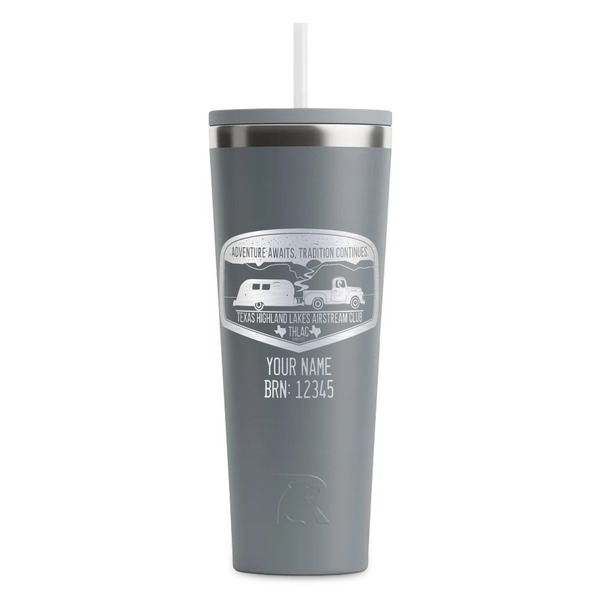 Texas Highland Lakes Airstream Club Logo Grey RTIC Everyday Tumbler - 28 oz. - Front