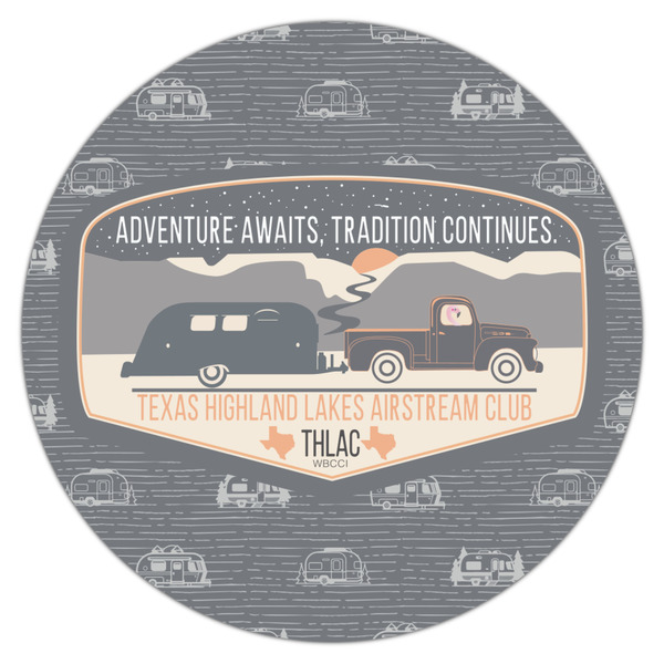 Texas Highland Lakes Airstream Club Logo Icing Circle - Large - Single