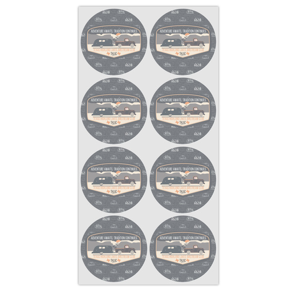 Texas Highland Lakes Airstream Club Logo Icing Circle - Medium - Set of 8