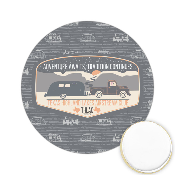 Custom Texas Highland Lakes Airstream Club Logo Printed Cookie Topper - 2.15"