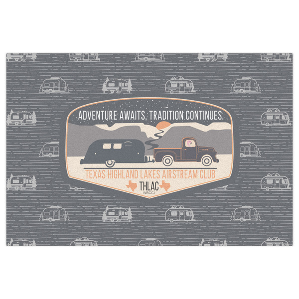 Texas Highland Lakes Airstream Club Logo Indoor / Outdoor Rug - 2'x3' - Front Flat