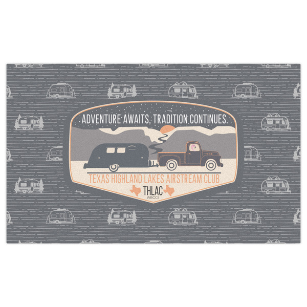 Texas Highland Lakes Airstream Club Logo Indoor / Outdoor Rug - 3'x5' - Front Flat