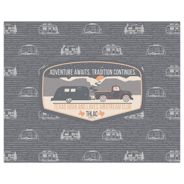 Texas Highland Lakes Airstream Club Logo Indoor / Outdoor Rug - 8'x10' - Front Flat