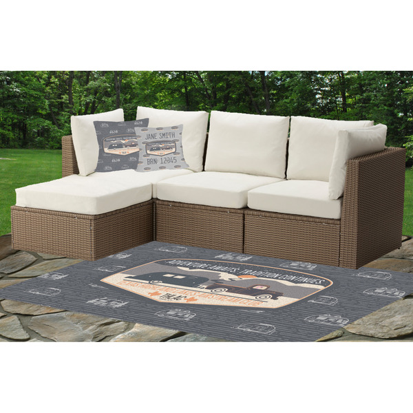 Texas Highland Lakes Airstream Club Logo Indoor / Outdoor Rug & Cushions