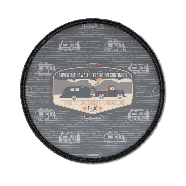 Texas Highland Lakes Airstream Club Logo Iron On Patch - Round - Front