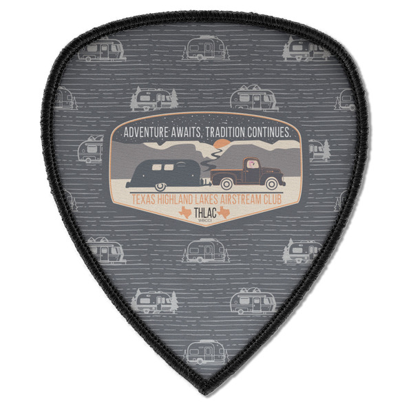 Texas Highland Lakes Airstream Club Logo Iron On Patch - Shield - Style A - Front