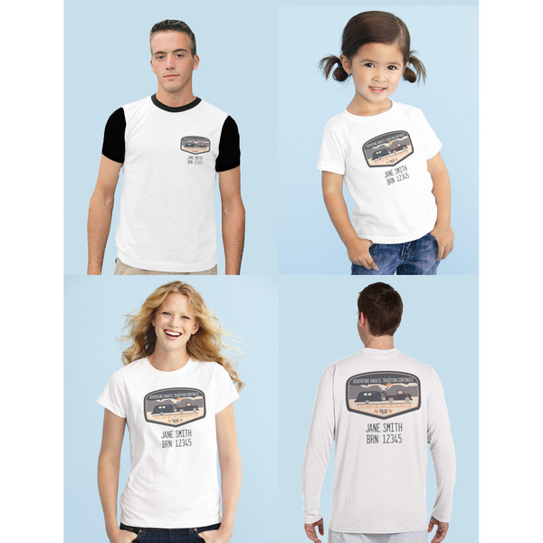 Texas Highland Lakes Airstream Club Logo Iron-On Sizing on Shirts