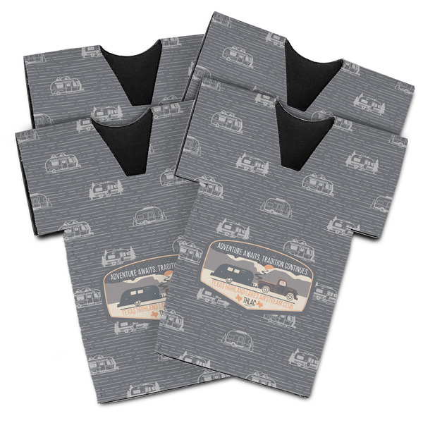 Texas Highland Lakes Airstream Club Logo Jersey Bottle Cooler - Set of 4 - MAIN (flat)