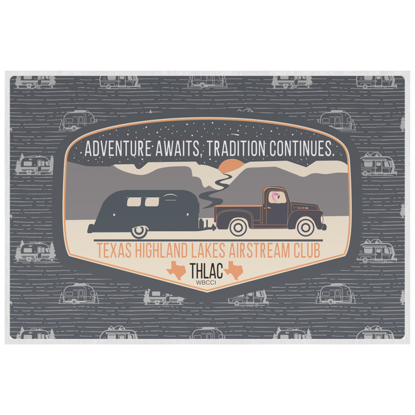 Custom Texas Highland Lakes Airstream Club Logo Laminated Placemat