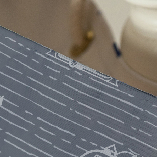 Texas Highland Lakes Airstream Club Logo Large Rope Tote - Close Up View