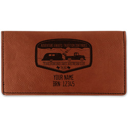 Texas Highland Lakes Airstream Club Logo Leatherette Checkbook Holder