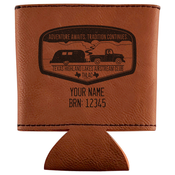 Custom Texas Highland Lakes Airstream Club Logo Leatherette Can Sleeve