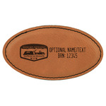 Texas Highland Lakes Airstream Club Logo Leatherette Oval Name Badge with Magnet
